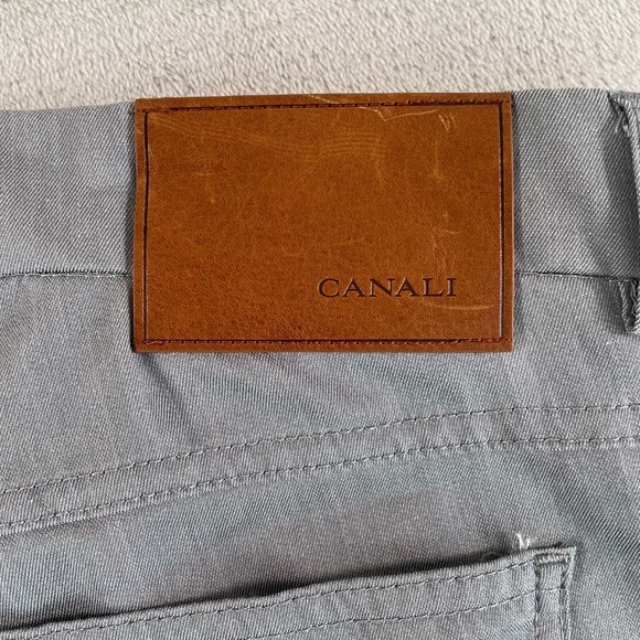 Canali Casual Pants Men 40x34 Light Grey Regular Fit Stretch Made Italy NWT $495 - Picture 5 of 12